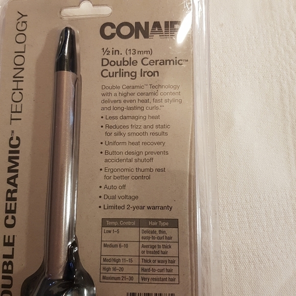 Conair 1/2" double ceramic curling iron - Picture 4 of 5